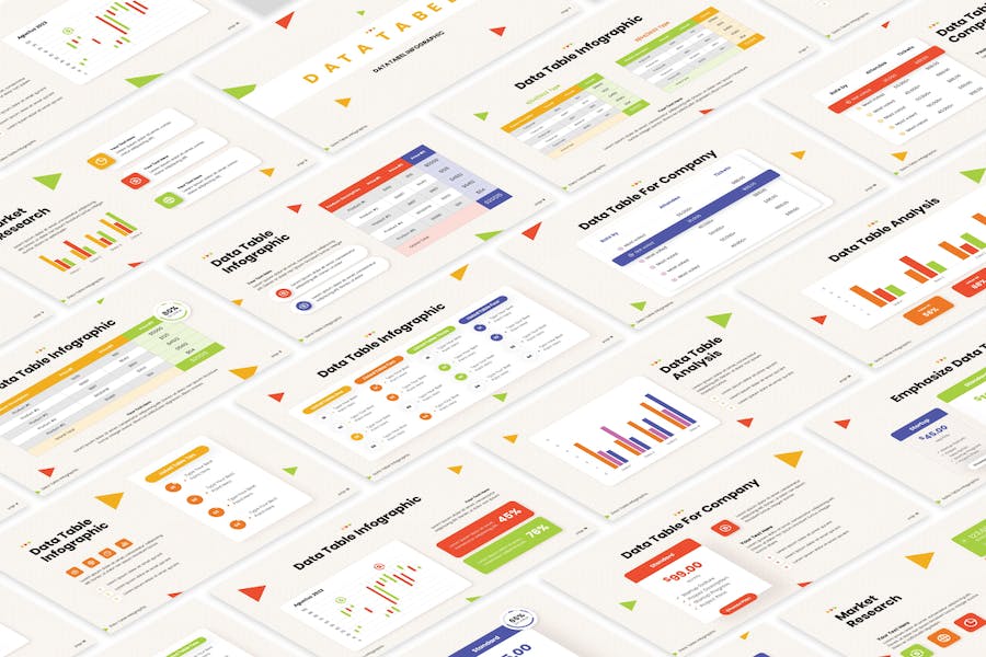 数据表格信息图表PPT模板 - 顶尖PPT