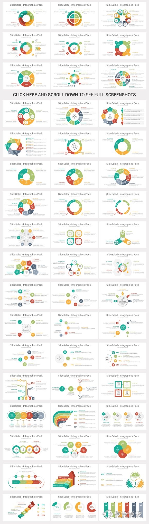 250页最好的PPT信息图素材包90种配色 - 顶尖PPT