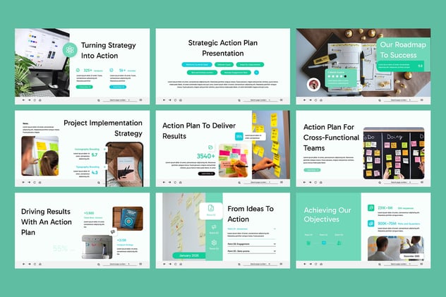 绿色行动计划制定演示PPT模板 - 顶尖PPT