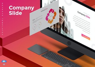 商业公司品牌形象介绍Keynote模板 - 顶尖PPT