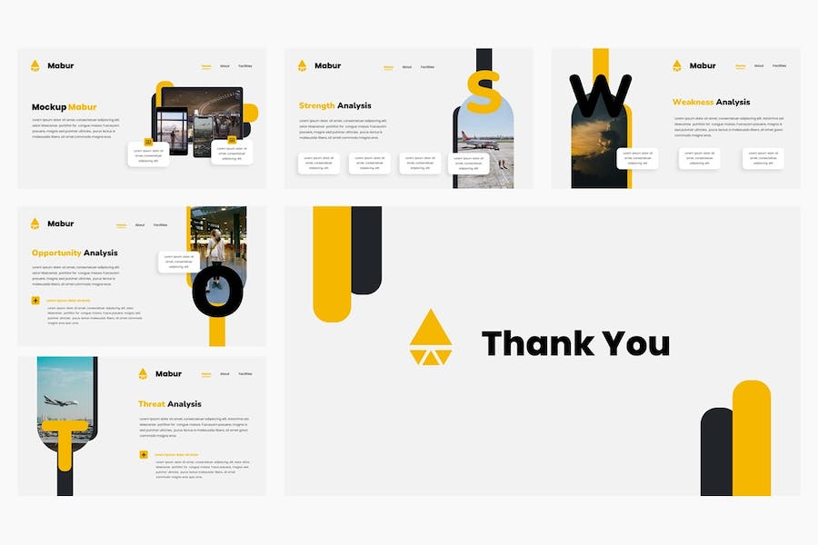 航空公司业务运营展示PPT模板 - 顶尖PPT