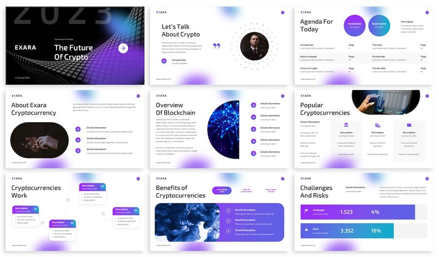 虚拟货币公司团队介绍PPT模板 - 顶尖PPT