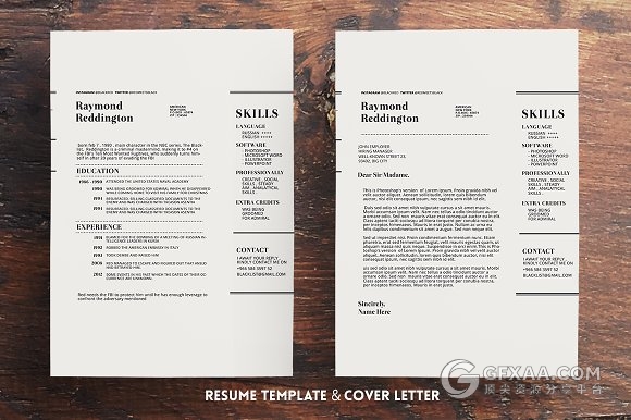 简约大气黑色简历PPT模板 - 顶尖PPT