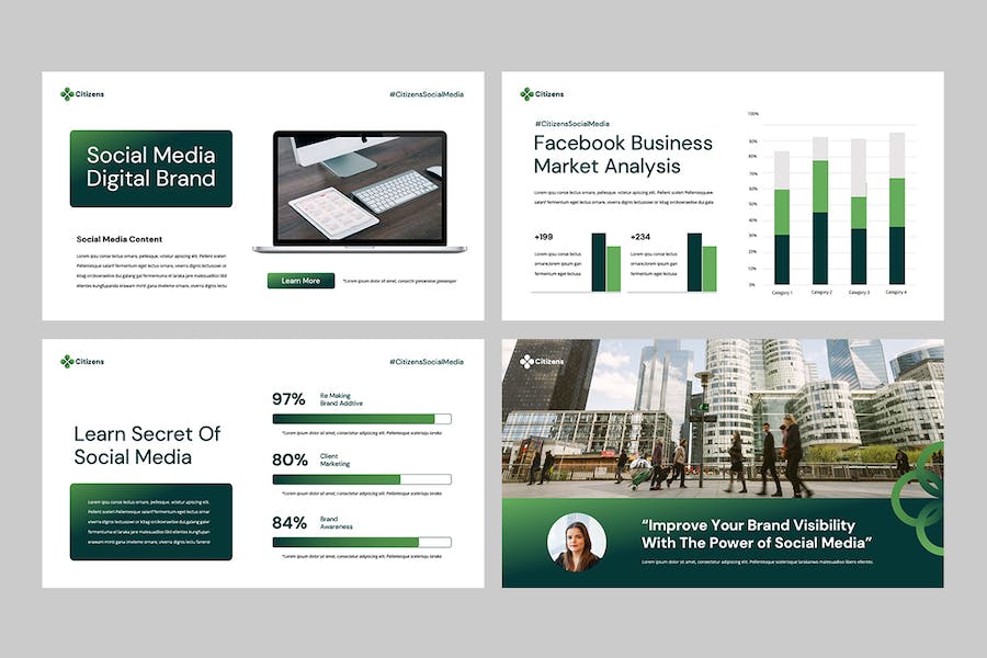 社交媒体营销推广策略运营宣传方案PPT模板 - 顶尖PPT