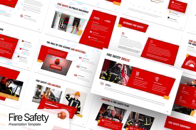 消防安全演示教学课件PPT模板 - 顶尖PPT