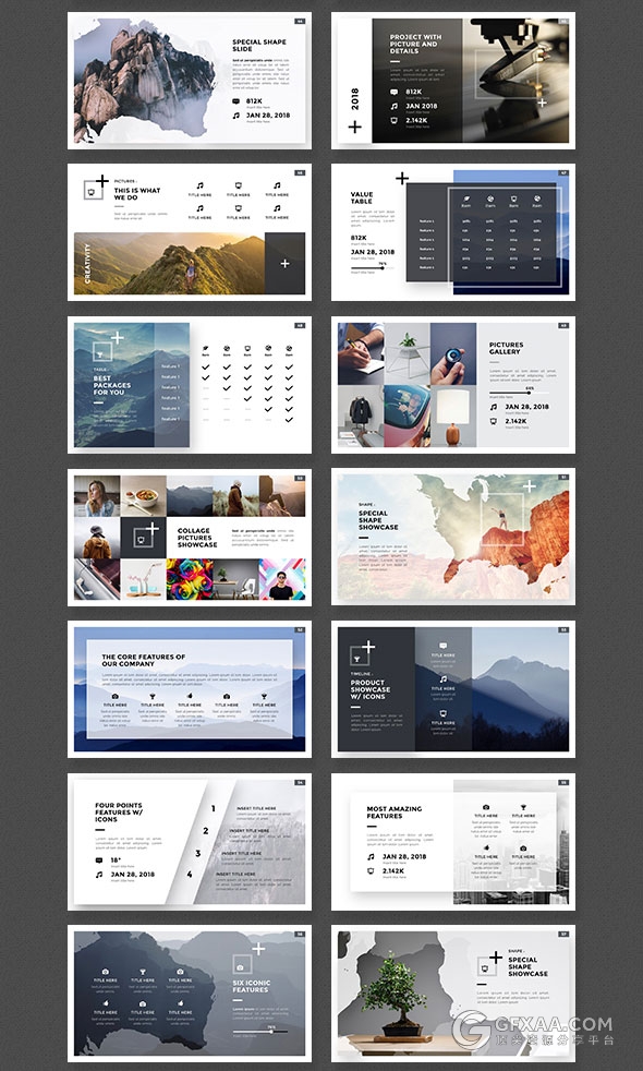 10种配色150页简约大气商务多用途PPT模板 - 顶尖PPT