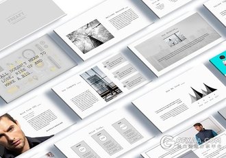 50多页简约白底风格商务通用keynote模板 - 顶尖PPT