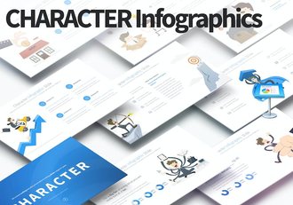 创意商务人物卡通插画概念图形keynote模板 - 顶尖PPT