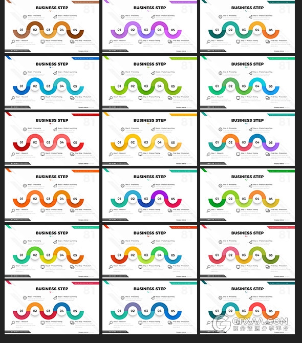 120多页30配色主题高端商务多用途PPT模板 - 顶尖PPT