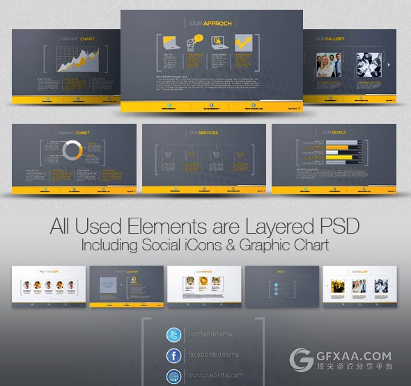 欧美商务企业团队介绍业务合作PPT模板 - 顶尖PPT