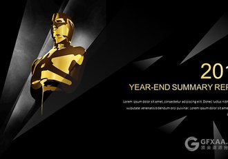 黑金系列商务工作总结汇报PPT模板 - 顶尖PPT