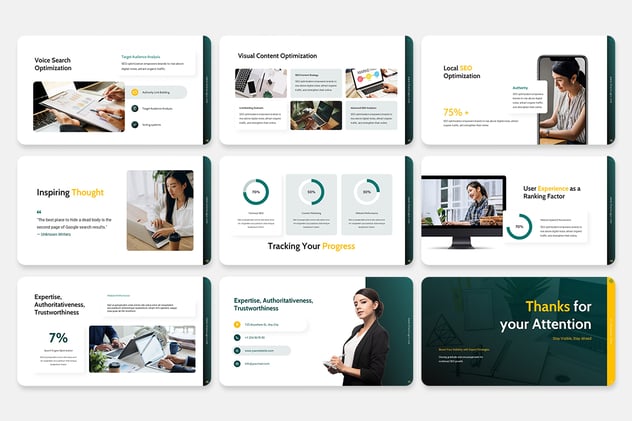 SEO优化指南PPT演示模板 - 顶尖PPT