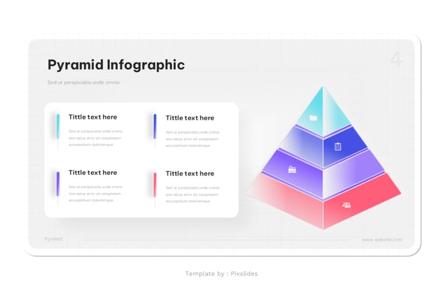 新拟态风渐变色金字塔图形keynote模板 - 顶尖PPT