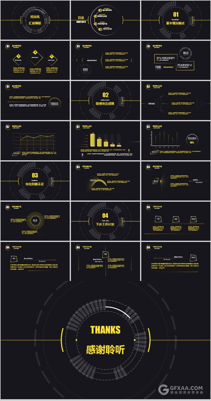 黑金科技网络风格PPT模板 - 顶尖PPT