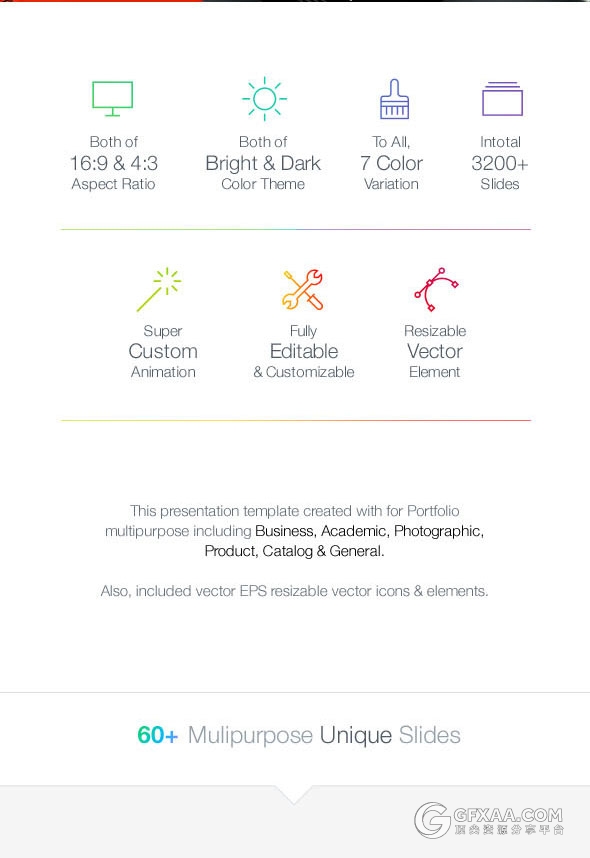 7种配色60多页摄影照片展示PPT模板 - 顶尖PPT