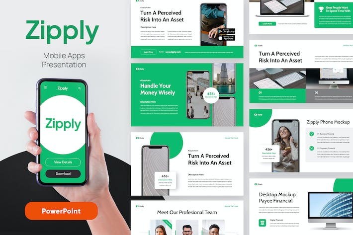 移动应用开发设计方案技术展示推介PPT模板 - 顶尖PPT