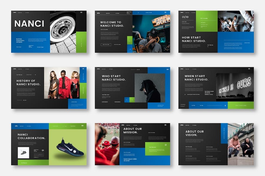 深色主题商务企业专业展示Keynote模板 - 顶尖PPT