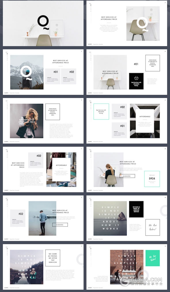 7种配色主题简约商务多用途keynote模板 - 顶尖PPT