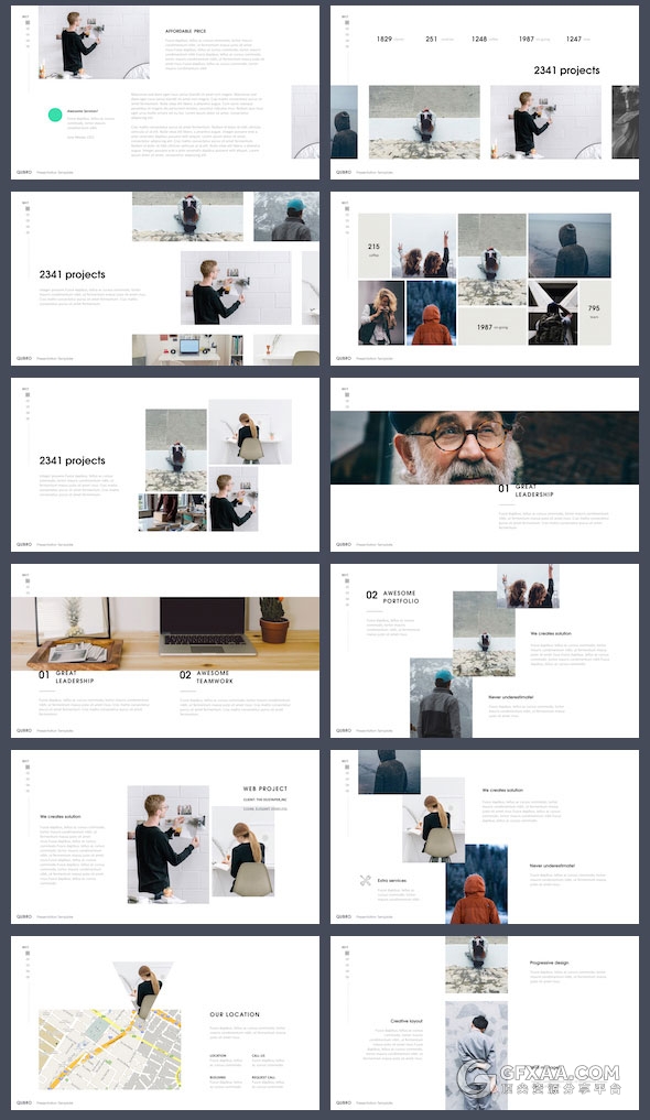 7种配色主题简约商务多用途keynote模板 - 顶尖PPT