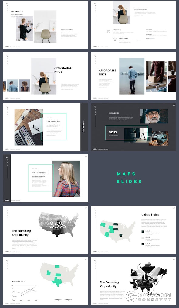 7种配色主题简约商务多用途keynote模板 - 顶尖PPT