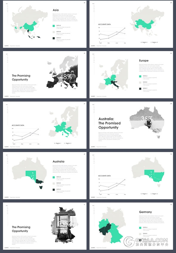 7种配色主题简约商务多用途keynote模板 - 顶尖PPT