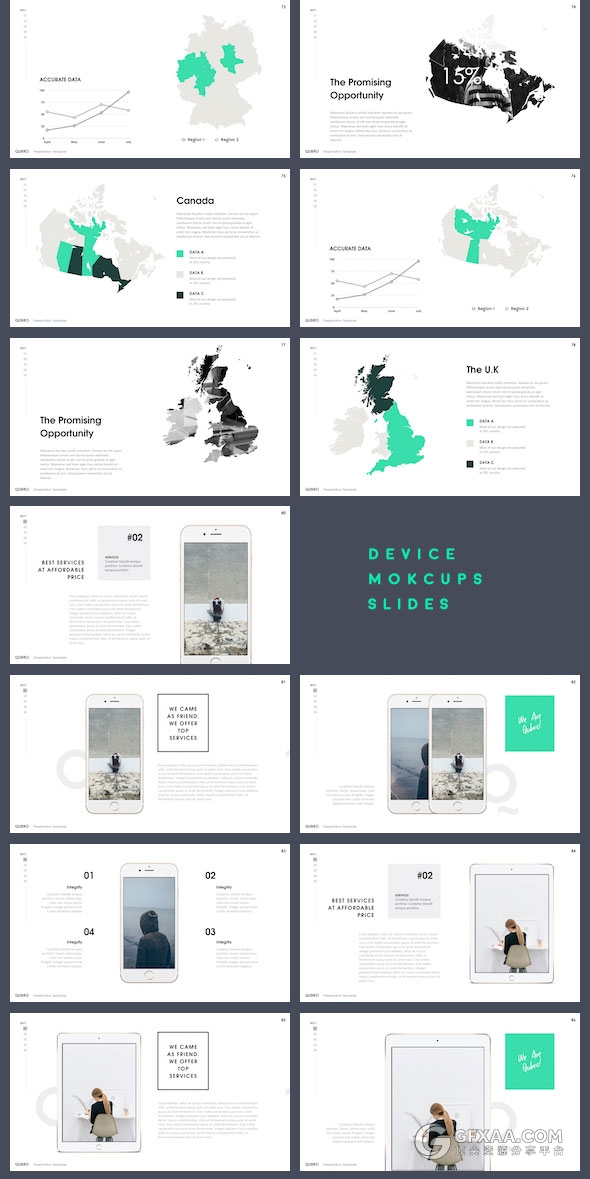 7种配色主题简约商务多用途keynote模板 - 顶尖PPT