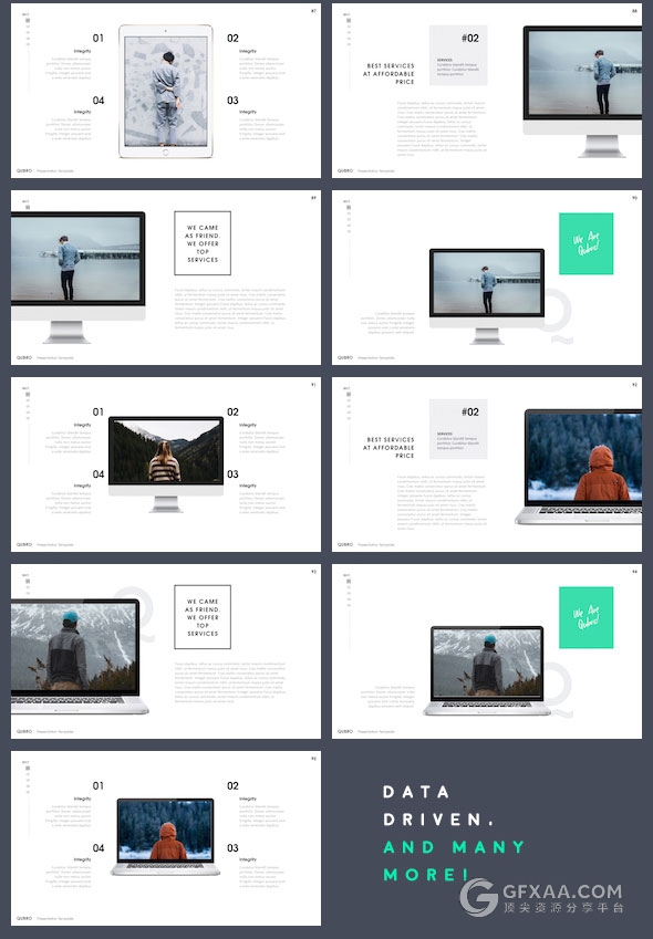 7种配色主题简约商务多用途keynote模板 - 顶尖PPT