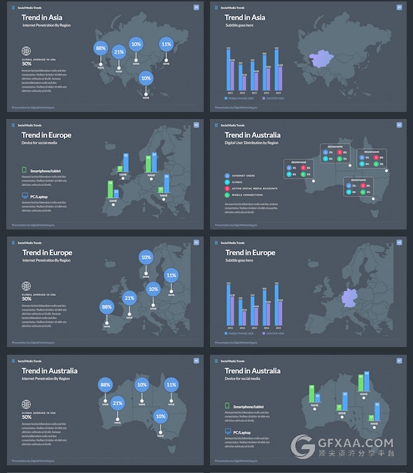 精美设计社交媒体趋势主题keynote模板 - 顶尖PPT