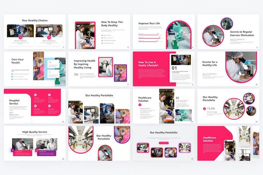 粉色风湿病治疗医学护理PPT模板 - 顶尖PPT