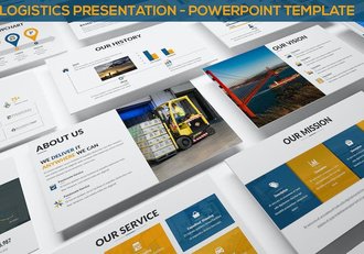 物流运输供应链管理展示PPT模板 - 顶尖PPT