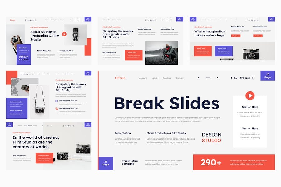 电影制作工作室主介绍展示Keynote模板 - 顶尖PPT