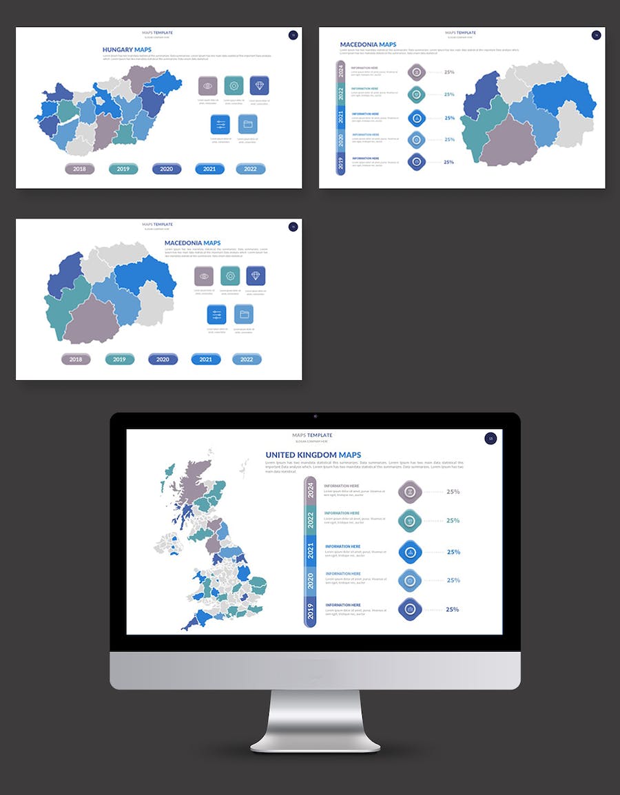 全球各个国家地图PPT模板 - 顶尖PPT