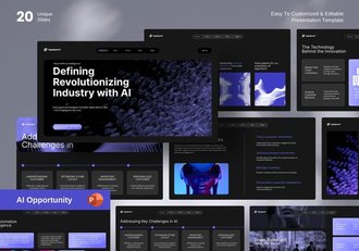 人工智能科技展示PPT模板 - 顶尖PPT