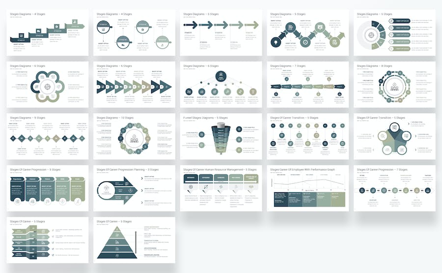 阶段图表流程规划Keynote模板 - 顶尖PPT