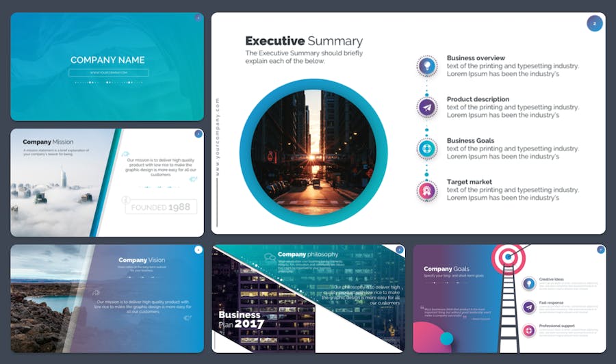100页商务风格业务计划PPT模板 - 顶尖PPT