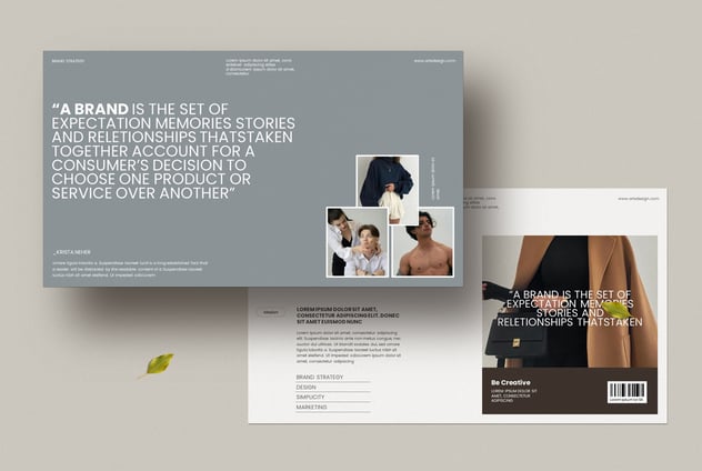 极简文艺品牌战略演示PPT模板 - 顶尖PPT