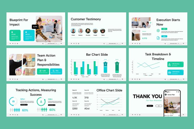 绿色行动计划制定演示PPT模板 - 顶尖PPT