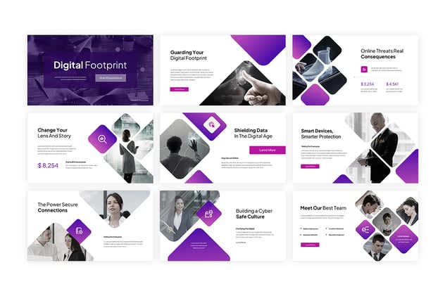 网络安全防护信息安全知识Keynote模板 - 顶尖PPT