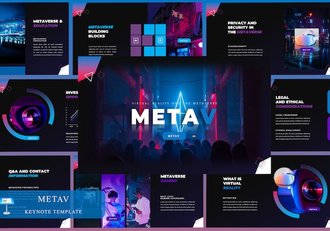 虚拟现实与元宇宙主题keynote模板 - 顶尖PPT