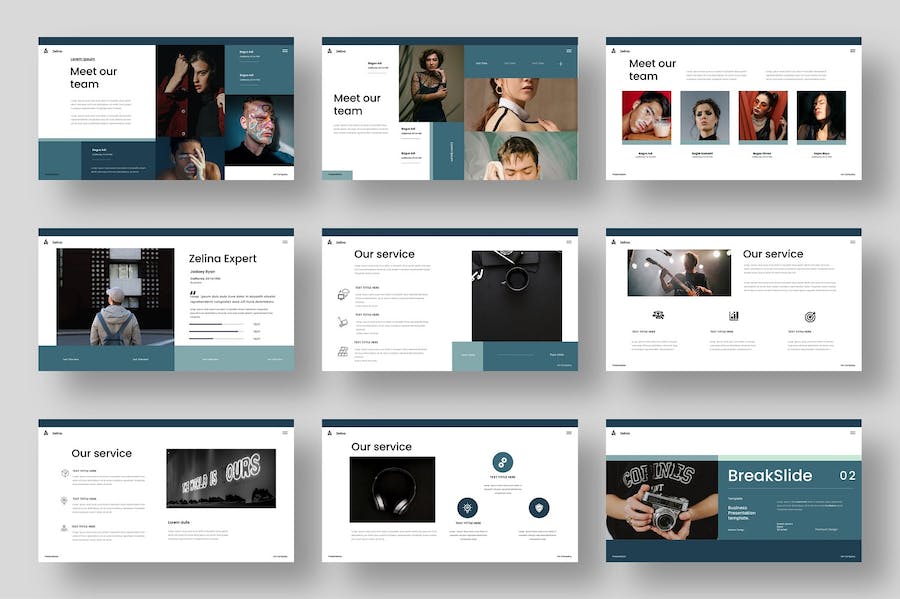 欧美商务风格企业团队介绍PPT模板 - 顶尖PPT