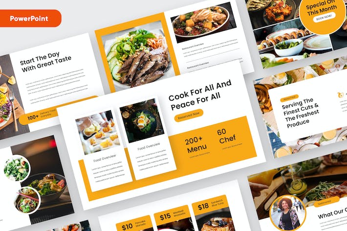 食品餐饮商业推介宣传PPT模板 - 顶尖PPT