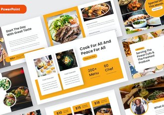 食品餐饮商业推介宣传PPT模板 - 顶尖PPT