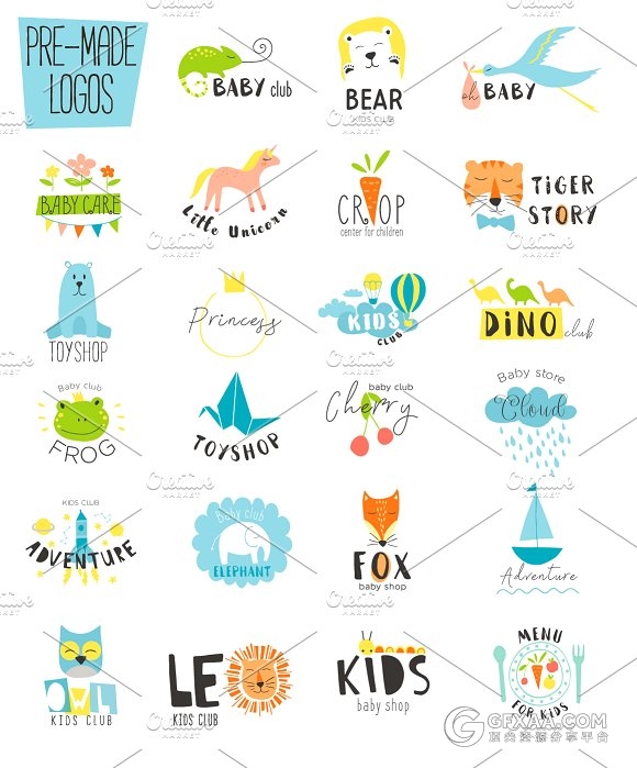 卡通英文字母小动物PNG图片素材 - 顶尖PPT