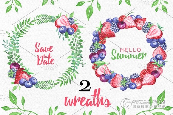 30张手绘水彩风格鲜艳水果PNG图片素材 - 顶尖PPT