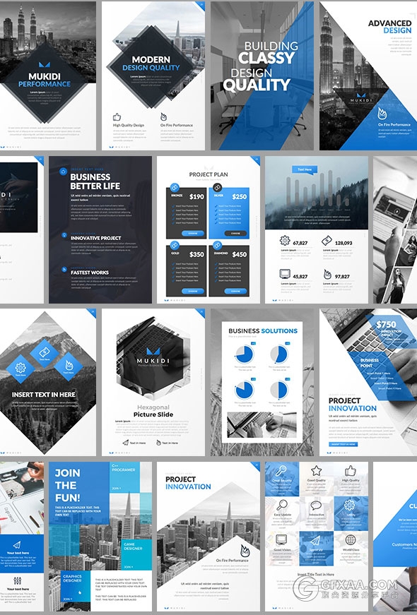 88页10种配色欧美商务通用PPT模板 - 顶尖PPT