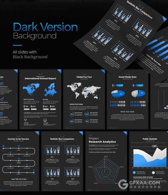 88页10种配色欧美商务通用PPT模板 - 顶尖PPT