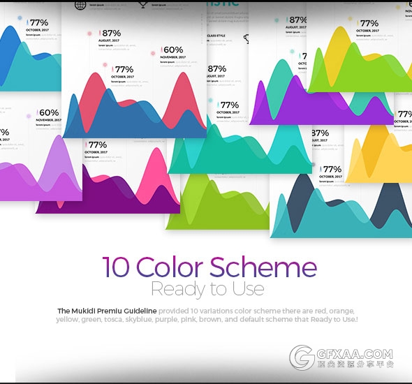 88页10种配色欧美商务通用PPT模板 - 顶尖PPT