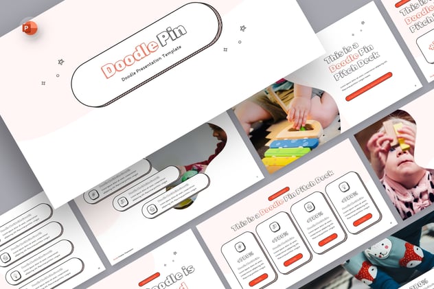 彩色涂鸦PowerPoint模板 - 顶尖PPT