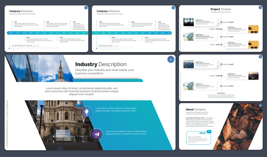 100页商务风格业务计划PPT模板 - 顶尖PPT