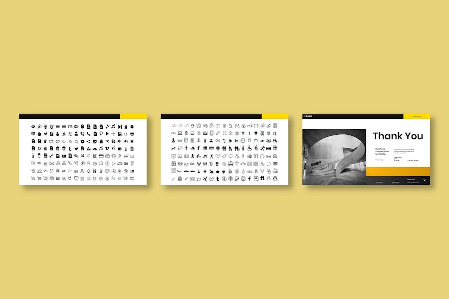 黄色主题商务企业产品服务展示PPT模板 - 顶尖PPT